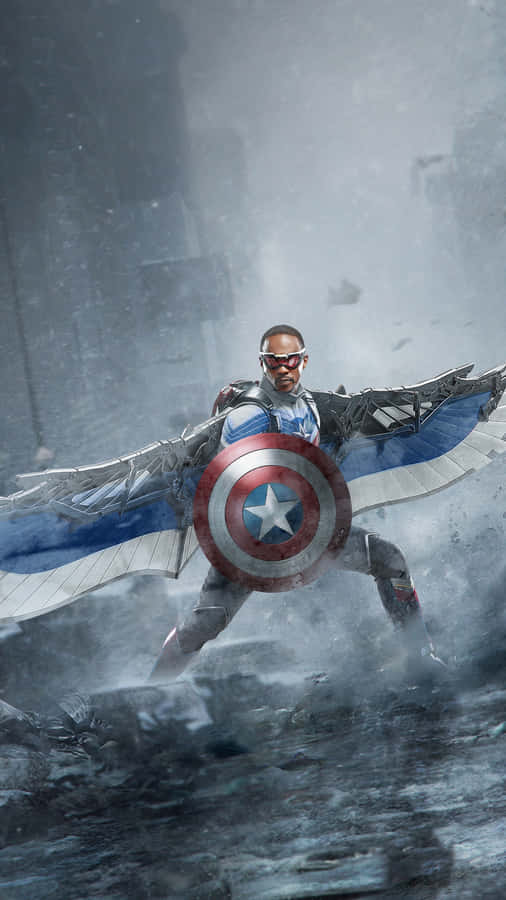 Marvel Falcon Logo Captain America Shield Wallpaper