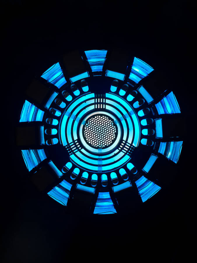 Marvel-inspired Dark Blue Arc Reactor Wallpaper