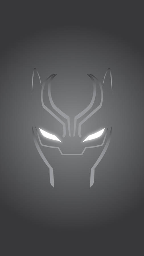 Marvel Minimalist Black Panther Mask Wallpaper