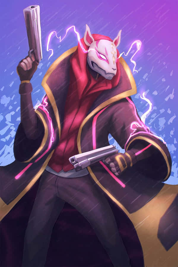 Masked Fortnite Drift Wallpaper