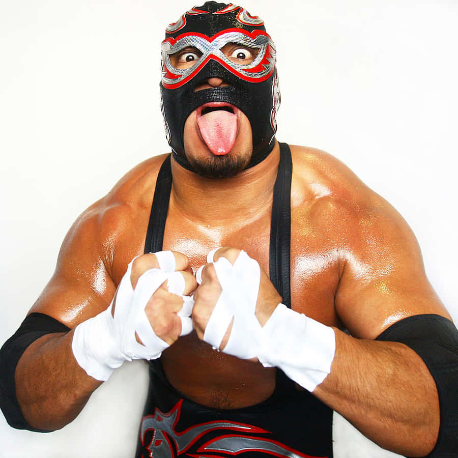 Masked_ Wrestler_ Showing_ Tongue.jpg Wallpaper