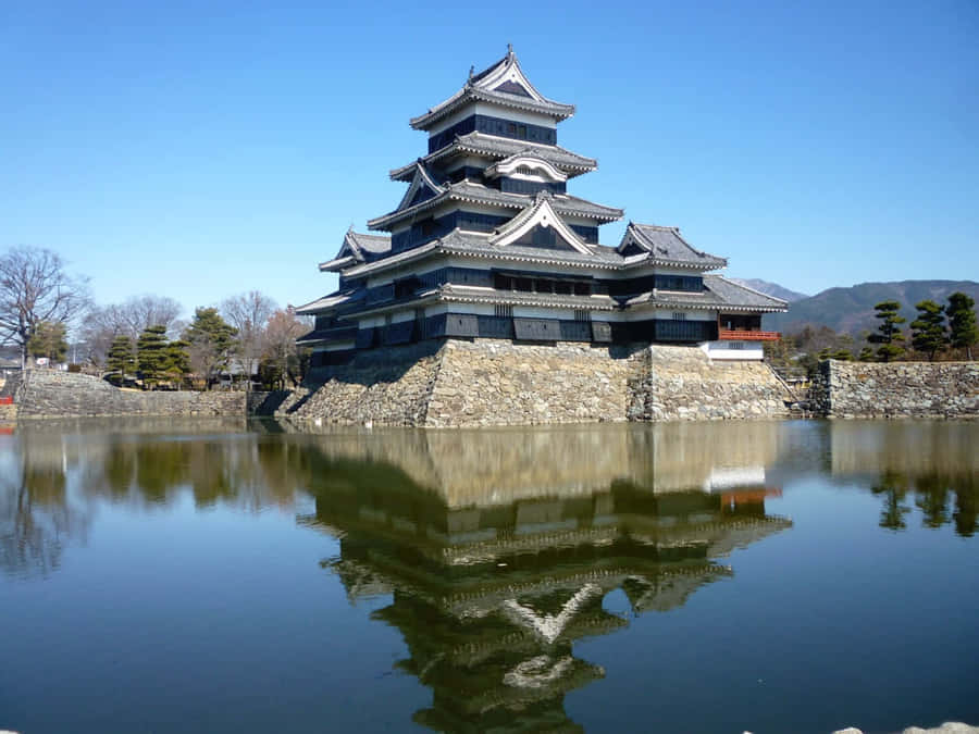 Matsumoto Castle Reflection Japan Wallpaper