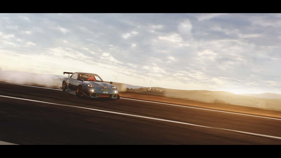 Mazda R X7 Drifting Sunset Wallpaper