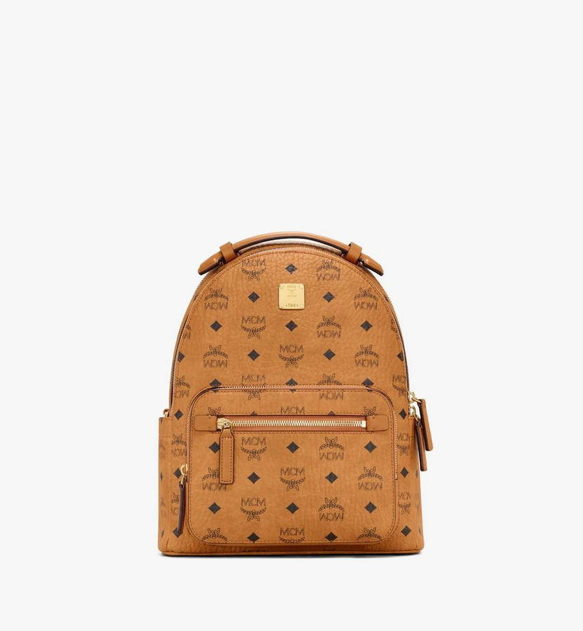 Mcm Backpack White Background Wallpaper