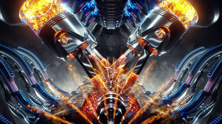 Mechanical Engine Oil Wallpaper