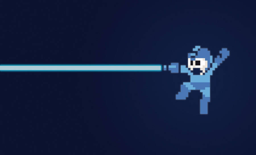 Mega Man Shooting Mega Buster Wallpaper