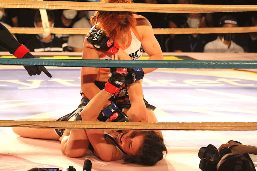 Megumi Fujii And Seika Izawa Intense Rematch Wallpaper