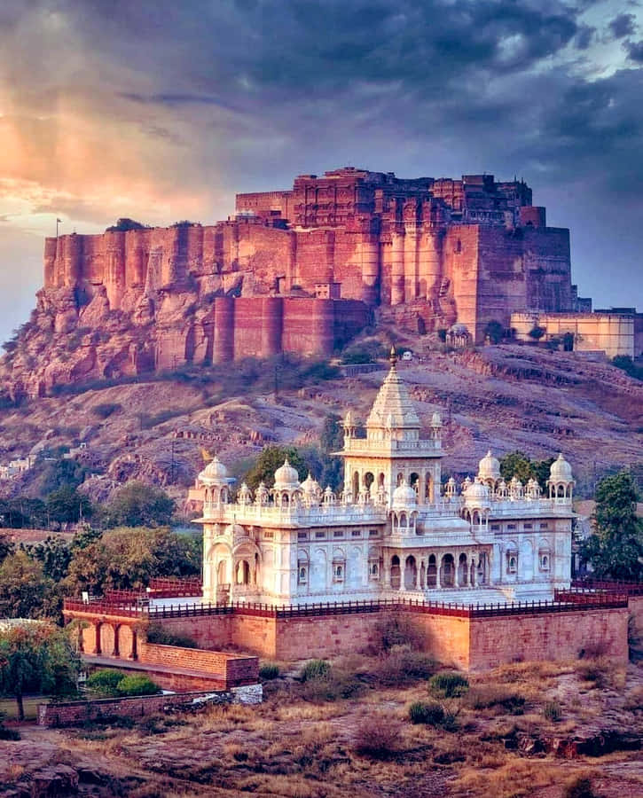 Mehrangarh Fort Jodhpur Sunset Wallpaper