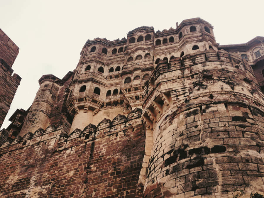 Mehrangarh Fort Stone Buildings Wallpaper