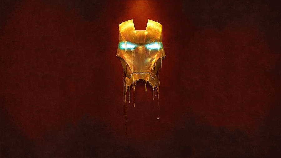 Melting Iron Man's Mask Wallpaper