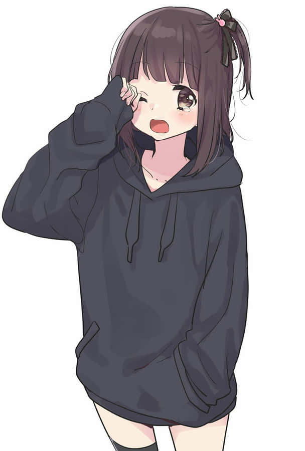 Menhera Chan Feeling Both Cute And Sad In Harajuku Street Style. Wallpaper