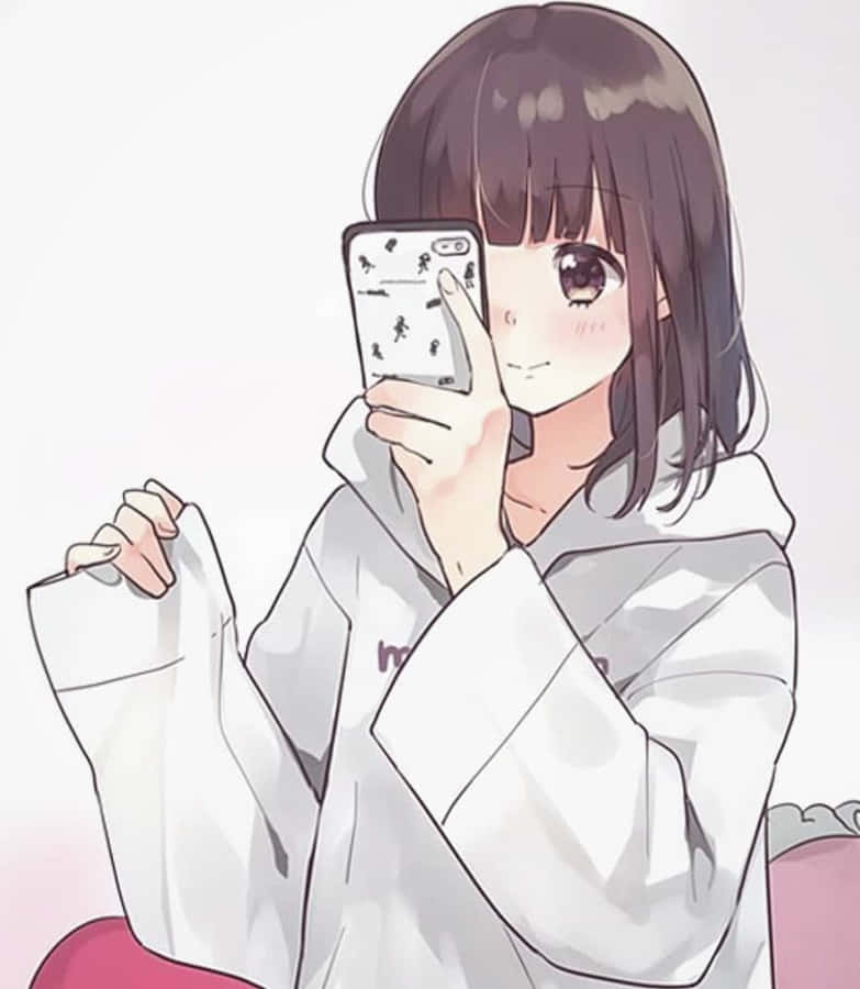 Menhera-chan In A Pink And Purple World Wallpaper