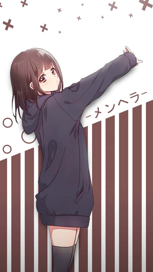 Menhera Chan Looking Radiant In A Pink Outfit Wallpaper