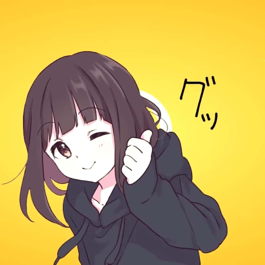 Menhera-chan Staring Intensely Against A Vivid Pink Background Wallpaper