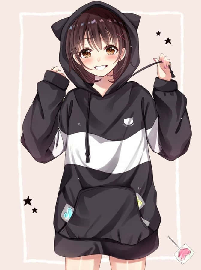 Menhera Chan Striking A Pose Wallpaper