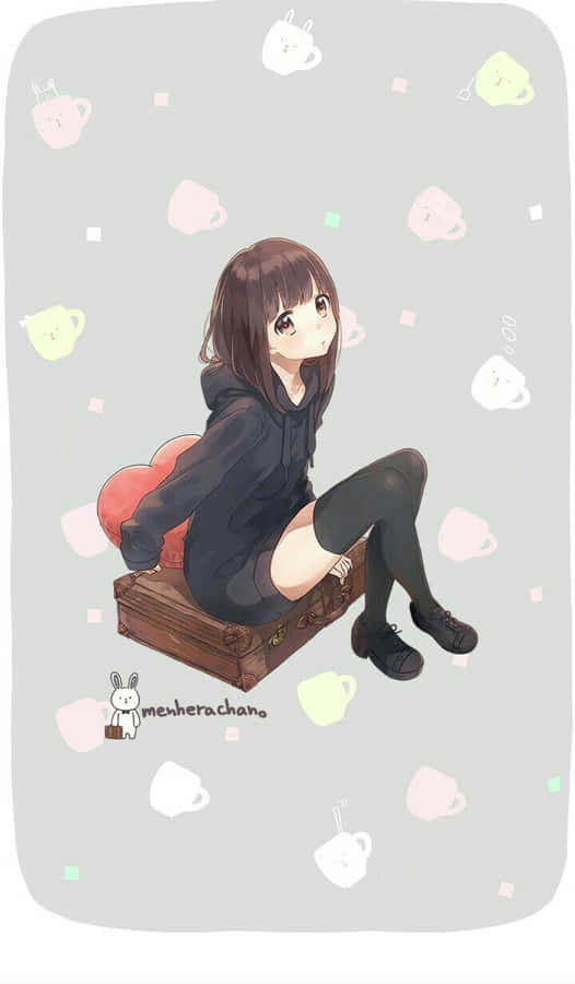 Menhera Chan Style – Pink Aesthetic Wallpaper