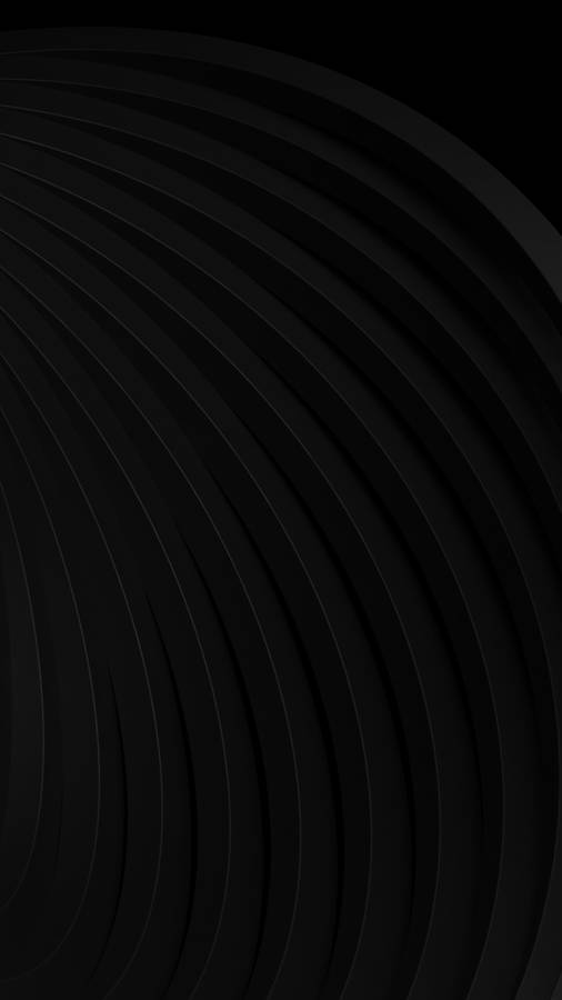 Mesmerizing Pure Black Hd Phone Wallpaper With Elegant Abstract Curves Wallpaper