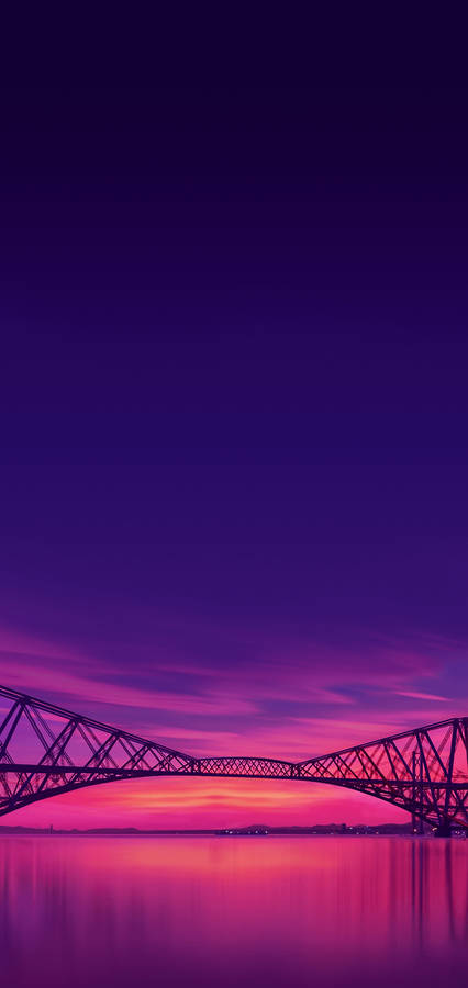 Mesmerizing Purple Sunset Captured On Oppo A5s Wallpaper