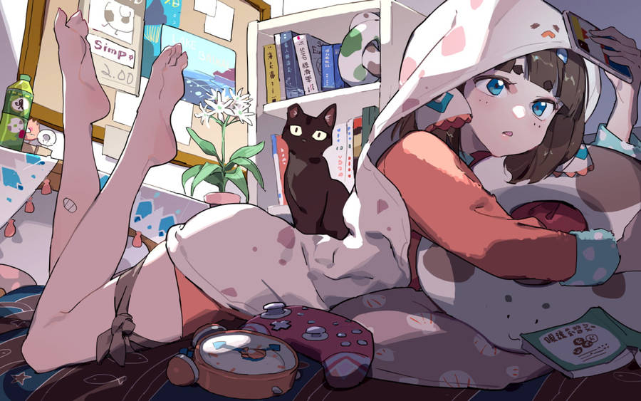 Messy Ecchi In Bedroom Wallpaper