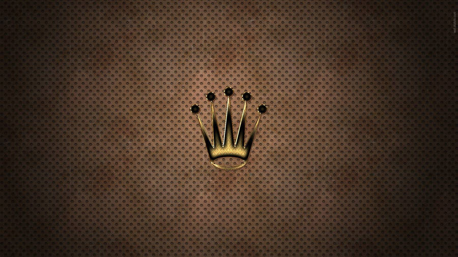 Metallic Bronze Rolex Logo Wallpaper