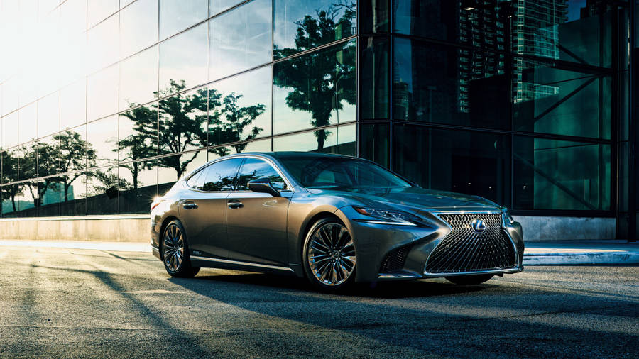 Metallic Gray Lexus Ls 500h Wallpaper