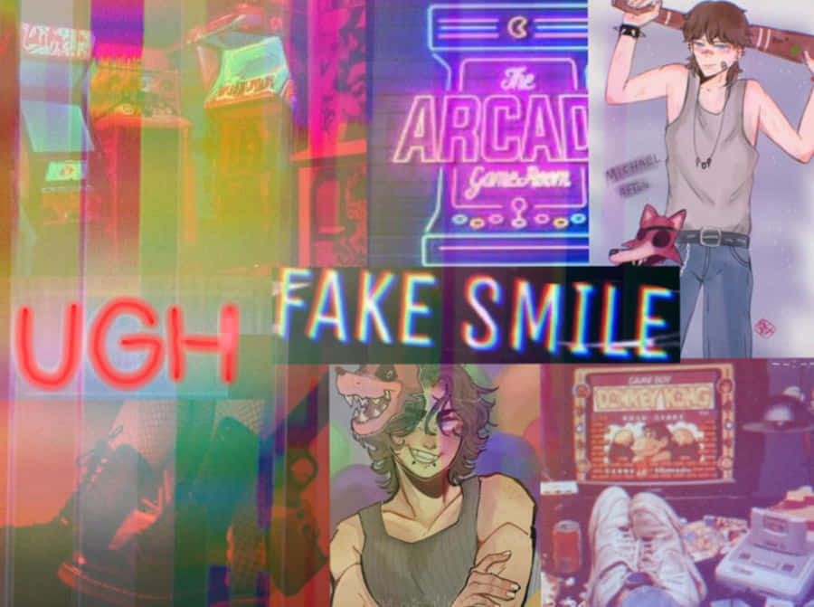 Michael Afton F N A F Collage Wallpaper