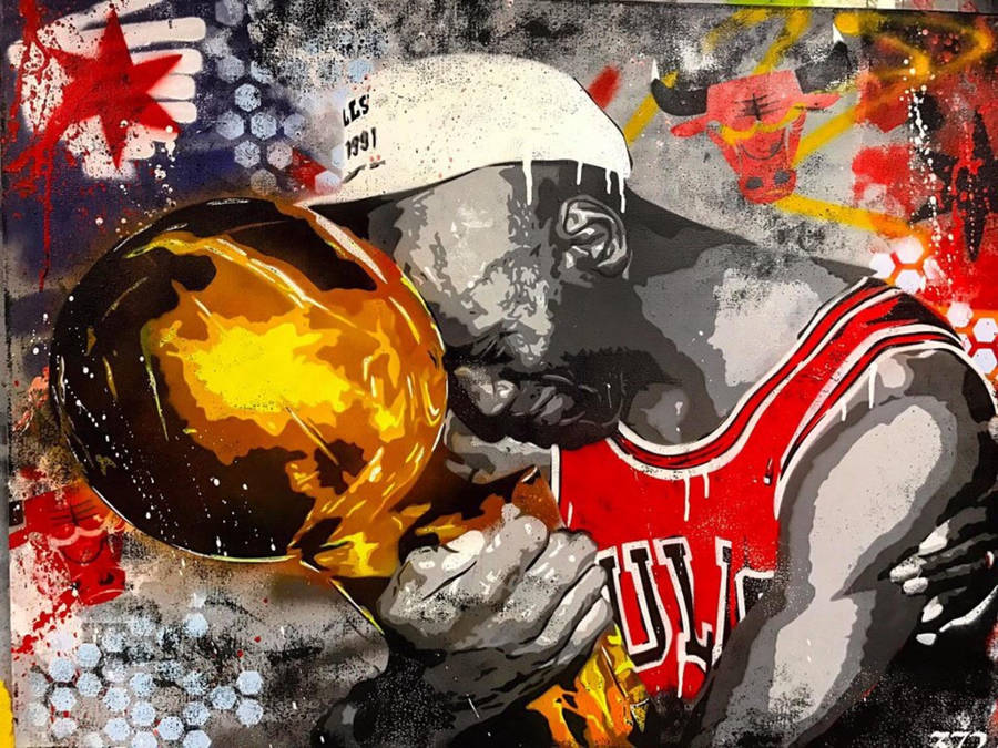 Michael Jordan Trophy Art Wallpaper