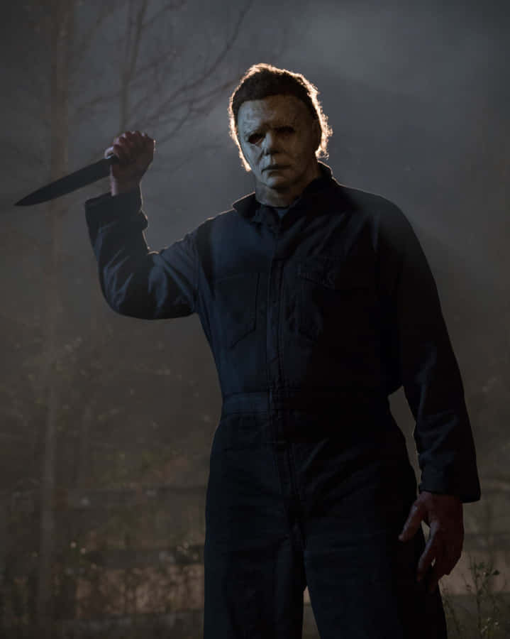 Michael Myers With His Signature Knife Wallpaper
