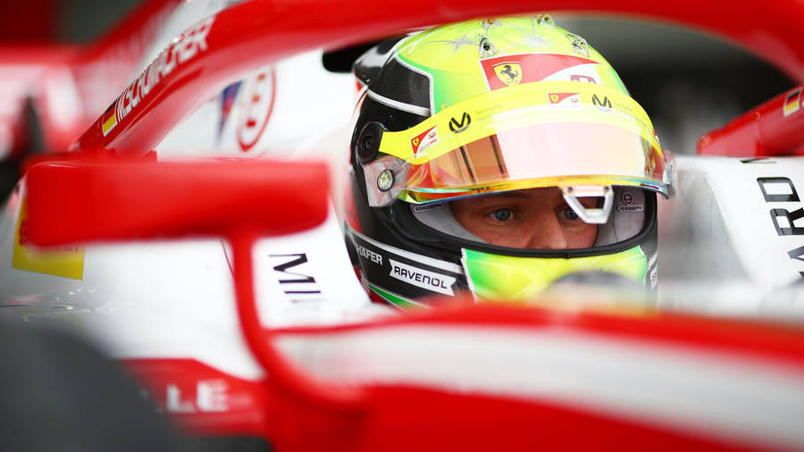 Mick Schumacher In Car Close-up Wallpaper