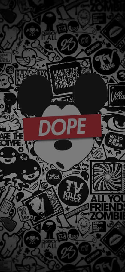 Mickey Mouse Dope Designer Iphone Wallpaper