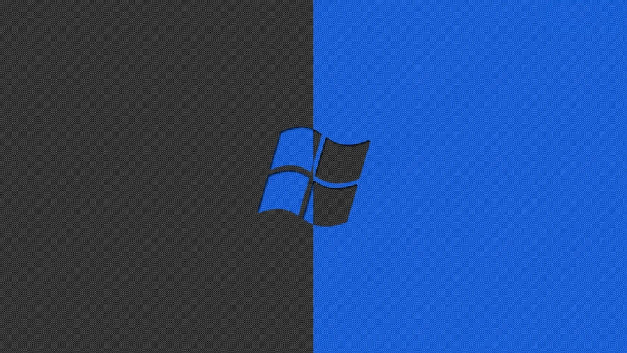 Microsoft Logo In Black And Blue Wallpaper
