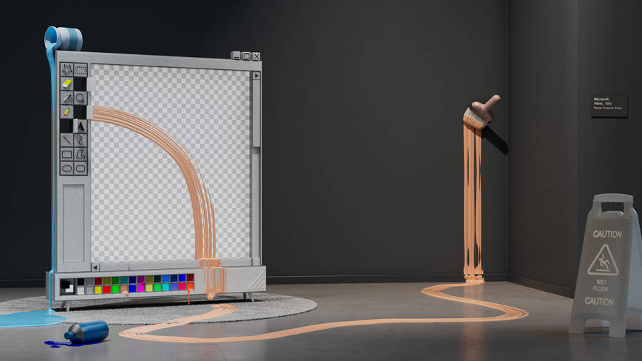 Microsoft Teams Famous Painting Tool Wallpaper