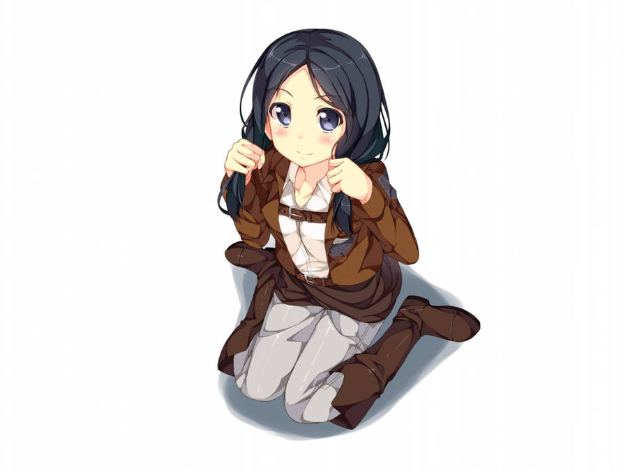 Mikasa Cute Big Eyes Wallpaper