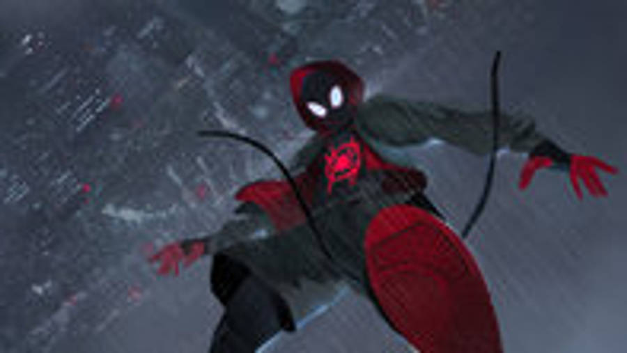 Miles Morales In The Rain Wallpaper