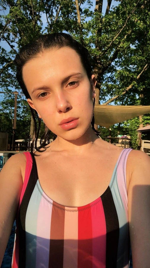 Millie Bobby Brown Is Glowing In This Golden Hour Selfie Wallpaper