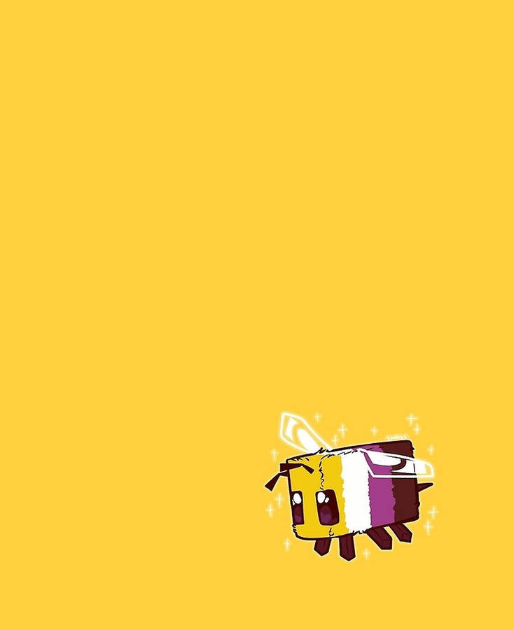 Minecraft Bee In Yellow Wallpaper