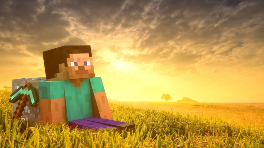Minecraft Steve 1080p Gaming Wallpaper