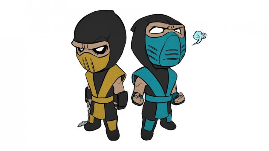 Mini Sub-zero And Scorpion Wallpaper
