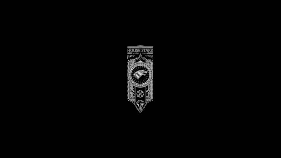 Minimal House Stark Sigil Banner Wallpaper
