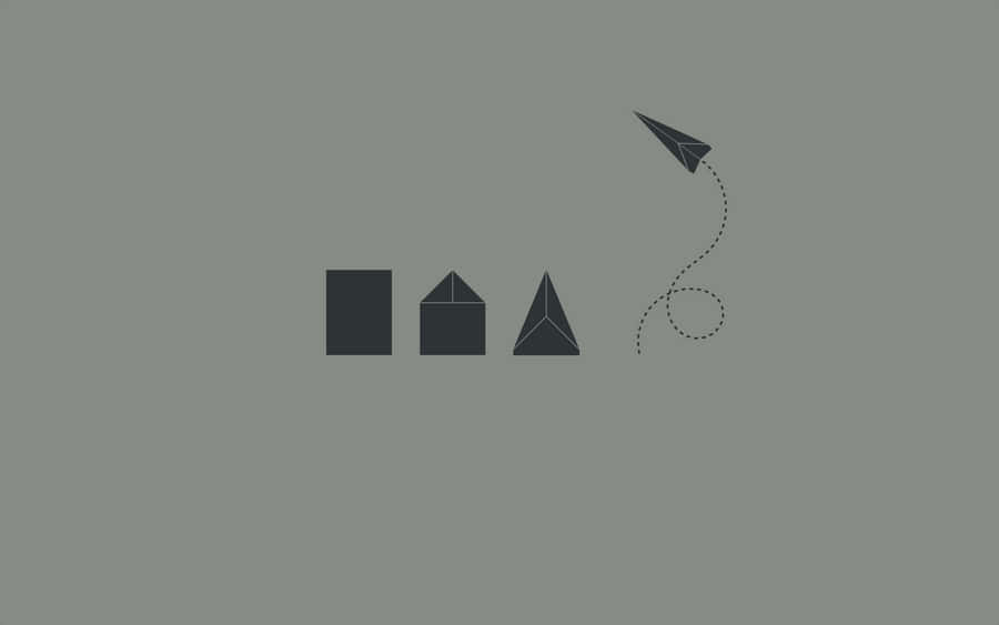 Minimalist Abstract Of Paper Airplane Wallpaper