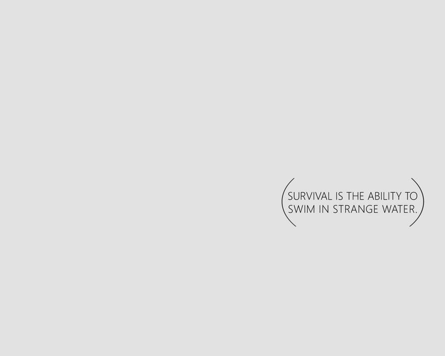 Minimalist Aesthetic Desktop Survival Quote Wallpaper