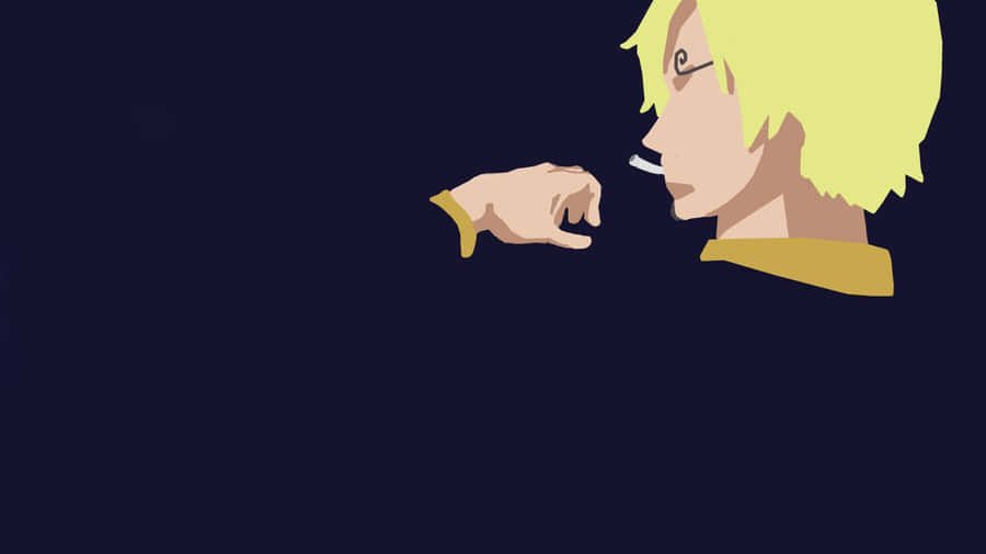 Minimalist Art Of One Piece Characters Wallpaper