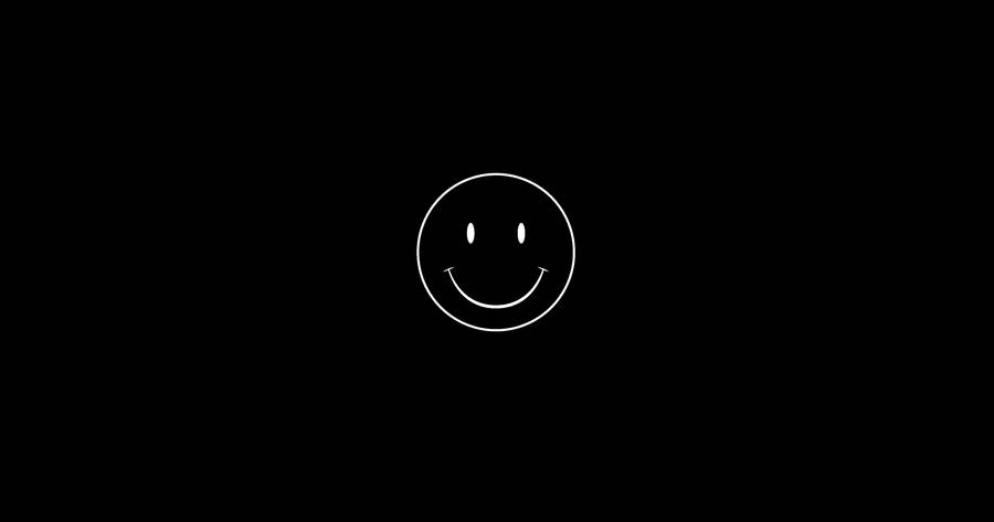 Minimalist Black Smiley Wallpaper