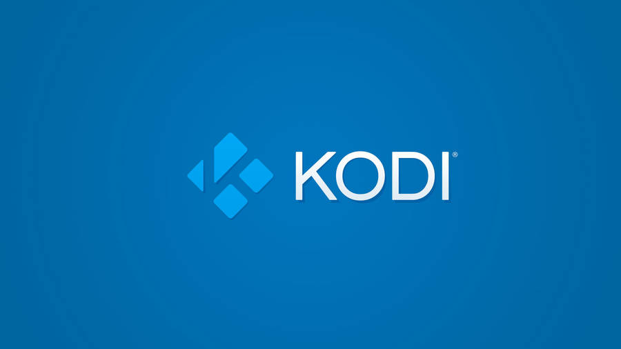 Minimalist Blue Kodi Logo Wallpaper