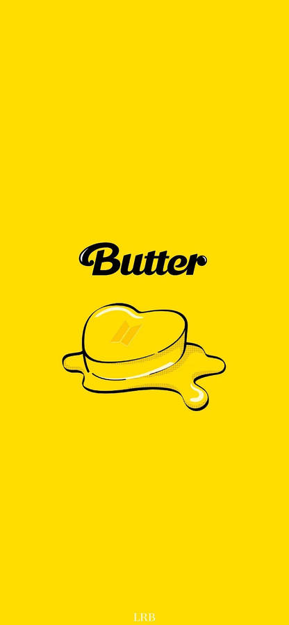 Minimalist Bts Butter Logo With Text Wallpaper