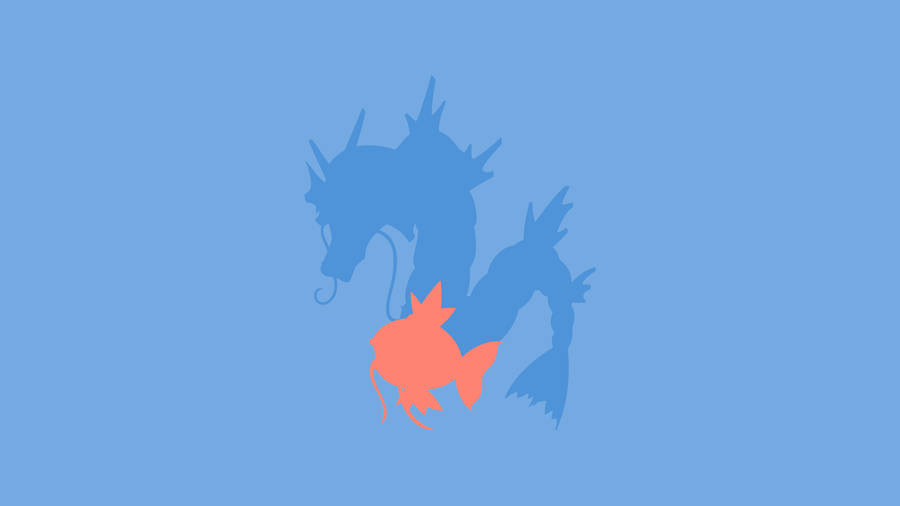 Minimalist Gyarados Evolution Wallpaper