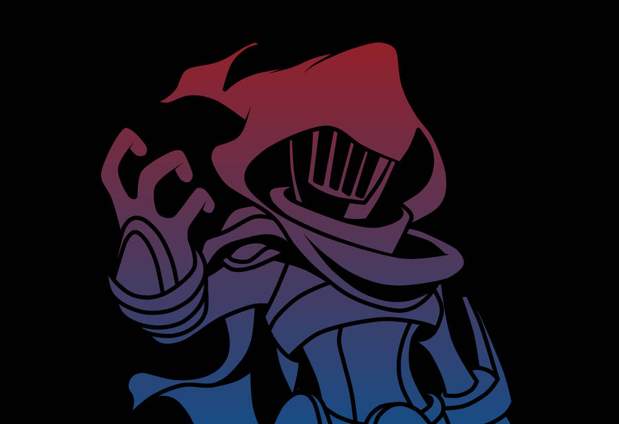 Minimalist Illustration Of Shovel Knight's Specter Wallpaper