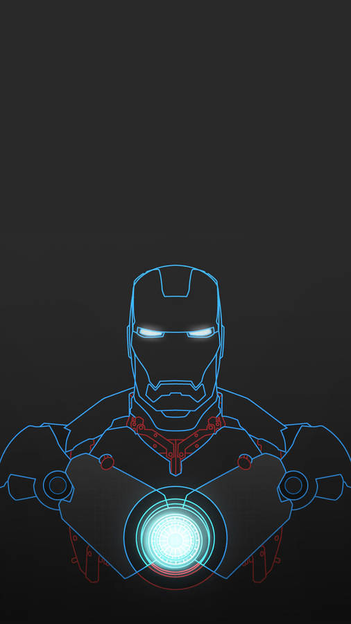 Minimalist Iron Man Phone Wallpaper