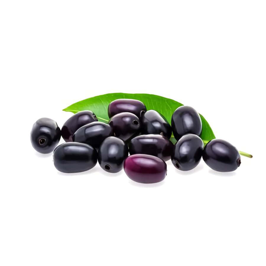 Minimalist Java Plums With Stems Wallpaper