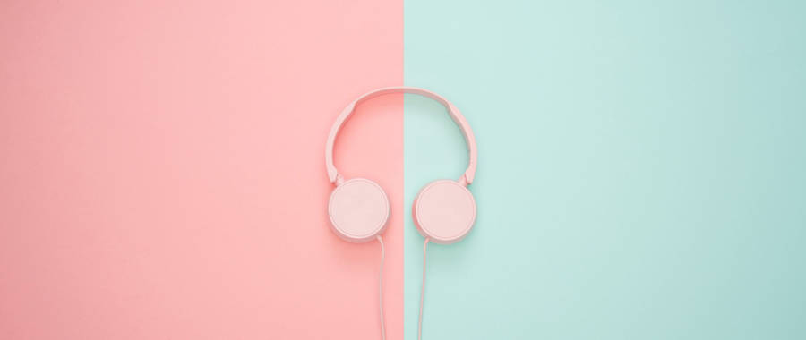 Minimalist Music Lover On Pastel Color Wallpaper